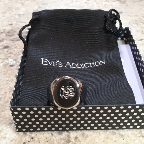 Eves Addiction Men's Stainless Steel Ring - Picture 2 of 3